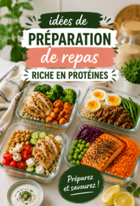 Une sélection de plats savoureux et colorés riches en protéines