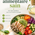 Assiette colorée avec un repas équilibré comprenant légumes, protéines et céréales.