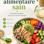 Assiette colorée avec un repas équilibré comprenant légumes, protéines et céréales.