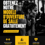 Modèle de flyer porte ouverte pour salle de sport, attrayant et professionnel