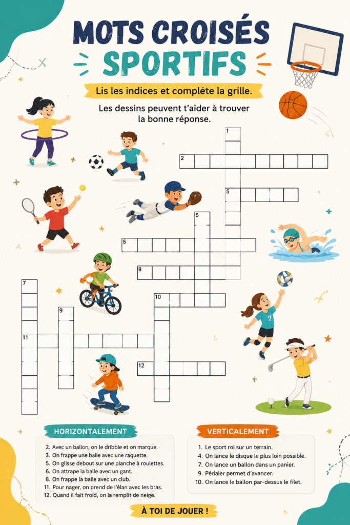 Enfant jouant à un jeu sportif avec des amis, encourageant le développement physique et social.