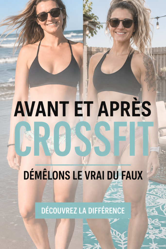 Femme en pleine séance de CrossFit, montrant la transformation physique possible grâce à ce sport.