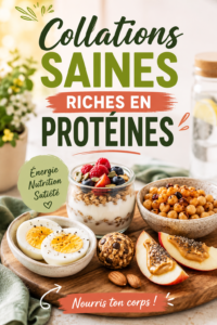 Assortiment de collations saines et protéinées sur une table