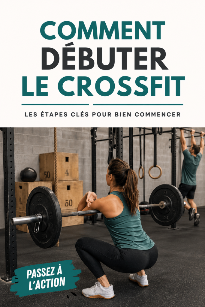 Femme pratiquant le CrossFit dans une salle adaptée, pleine d'énergie et de détermination.