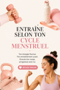Femme faisant du yoga et suivant son cycle menstruel