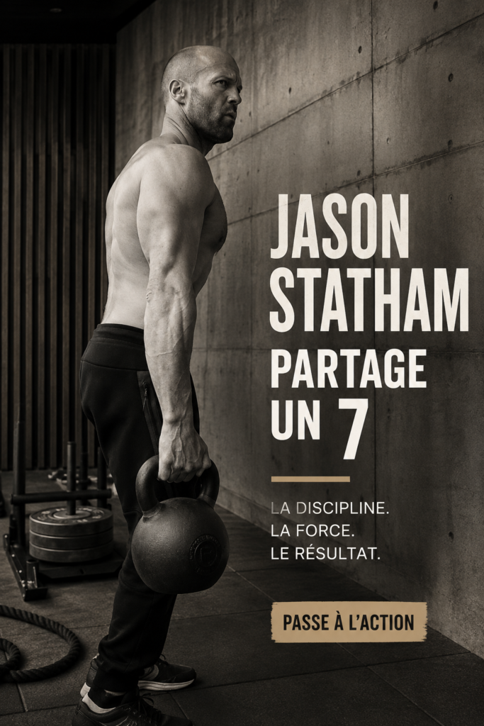 Image montrant un entraînement inspiré de Jason Statham avec des équipements de gym.