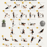 Femme utilisant le TRX pour un entraînement en suspension, renforçant ses muscles dans un cadre domestique.