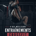 Femme pratiquant un entraînement CrossFit en extérieur, dynamique et motivante.