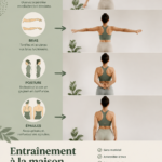 Femme faisant du yoga dans son salon, illustrant le fitness à domicile