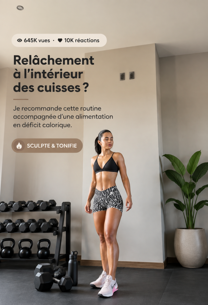Femme pratiquant des exercices de tonification pour l'intérieur des cuisses dans un parc