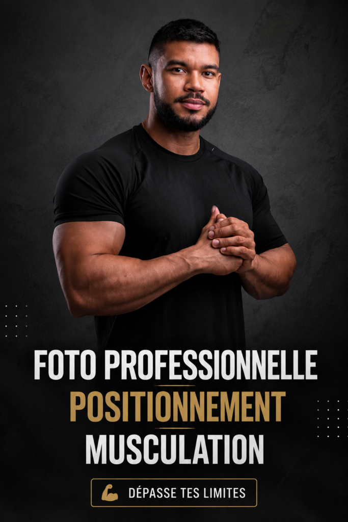 Femme en pleine séance de musculation, adoptant une pose dynamique pour une photo professionnelle