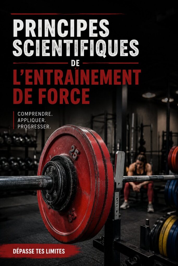 Femme s'entraînant avec des poids dans une salle de sport, illustrant les principes de la musculation.