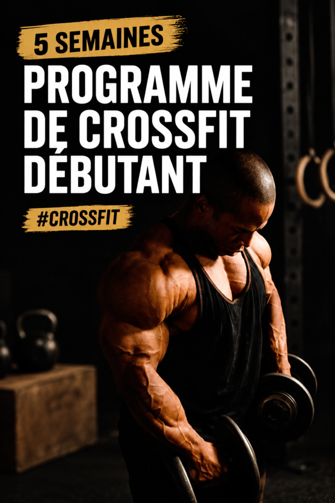 Femme souriante lors d'une séance de crossfit, pratiquant des mouvements de base.