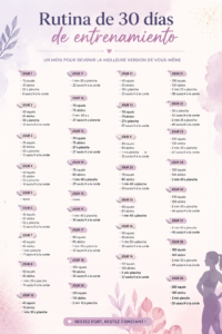 Programme de fitness de 30 jours pour femmes, avec des exercices adaptés à tous les niveaux.