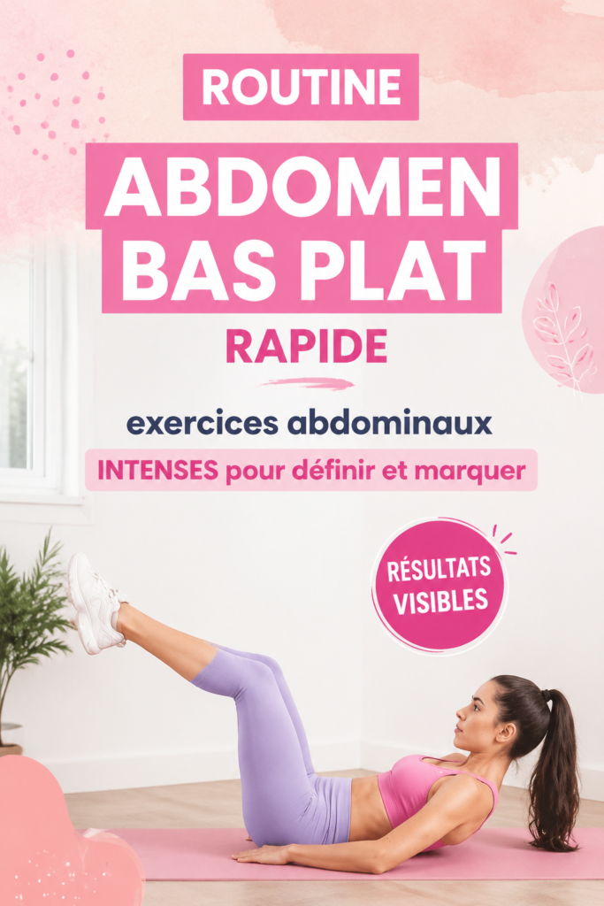 Femme réalisant des exercices abdominaux pour un ventre tonique