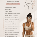 Femme s'entraînant avec des haltères dans une salle de fitness, inspirée par la routine de Dafnne JM.