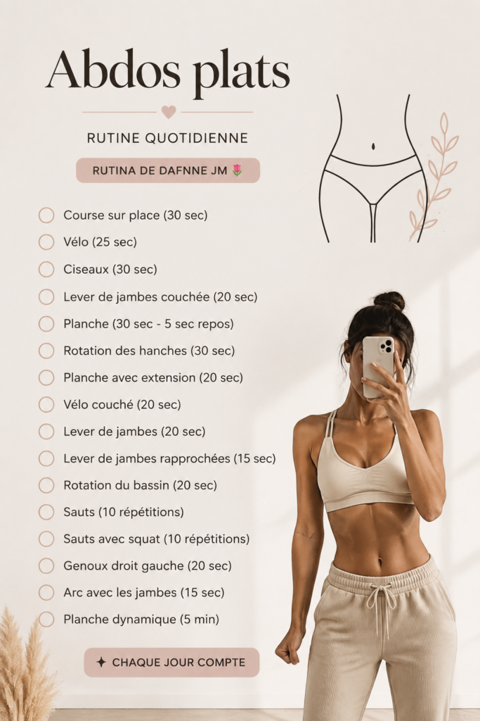 Femme s'entraînant avec des haltères dans une salle de fitness, inspirée par la routine de Dafnne JM.
