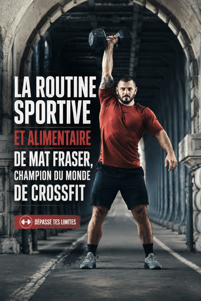 Mat Fraser en pleine séance d'entraînement de CrossFit, illustrant sa routine sportive