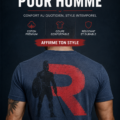 Un homme portant un t-shirt de fitness lors d'une séance d'entraînement en extérieur.
