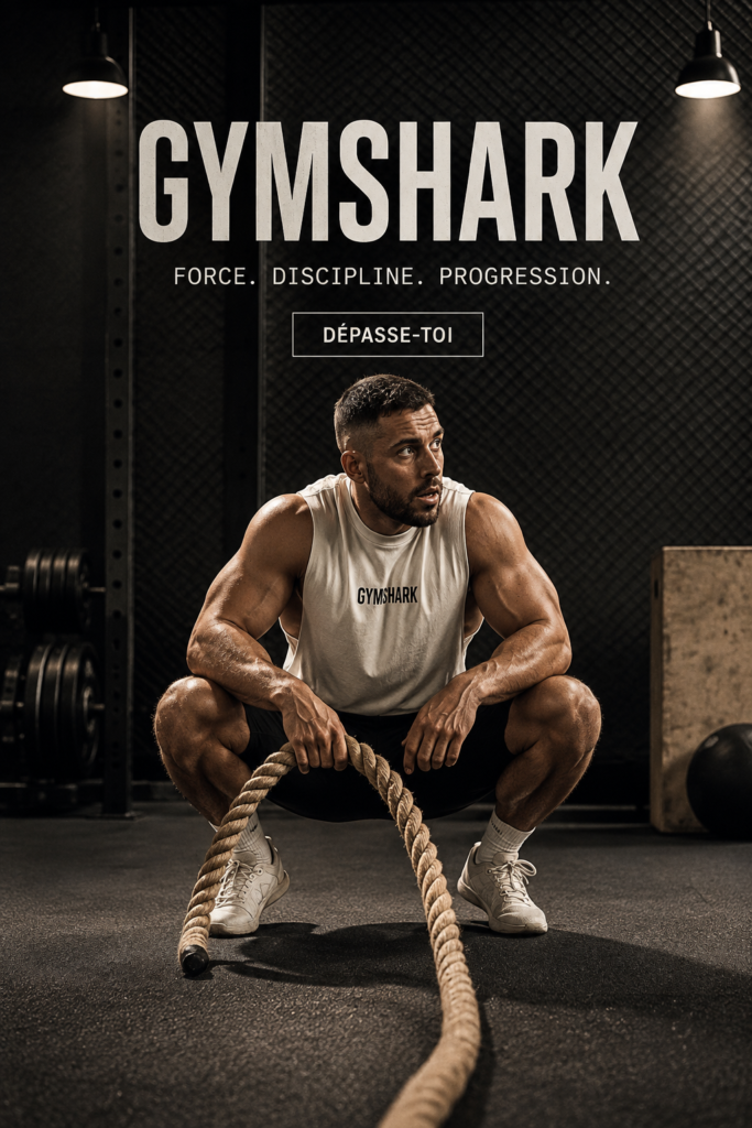 Femme en pleine séance de sport portant des vêtements Gymshark, mettant en avant le confort et le style.