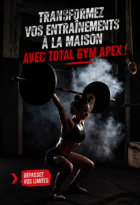 Femme utilisant Total Gym APEX à domicile pour un entraînement efficace.
