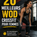 Femme effectuant un WOD de CrossFit en plein entraînement, mettant en avant la force et la détermination.