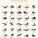 Femme faisant une posture de Pilates avec un tapis sur le sol, renforçant son corps.