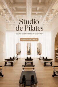 Aménagement d'un studio de Pilates avec appareils et accessoires