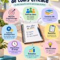 Femme coach planifiant un cours de fitness avec un carnet et un stylo.