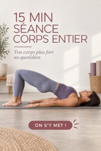 Femme faisant un entraînement complet de pilates à la maison, en pleine action