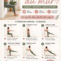 Femme pratiquant des exercices de pilates mural à la maison pour tonifier son corps.