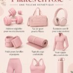 Incontournables essentiels Pilates roses, accessoires.