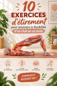 Femme en train de s'étirer pour améliorer sa flexibilité inspirée par les chats.
