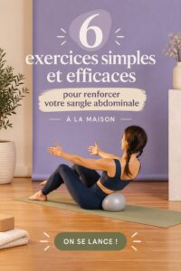 Femme réalisant un exercice de stabilité du tronc à la maison