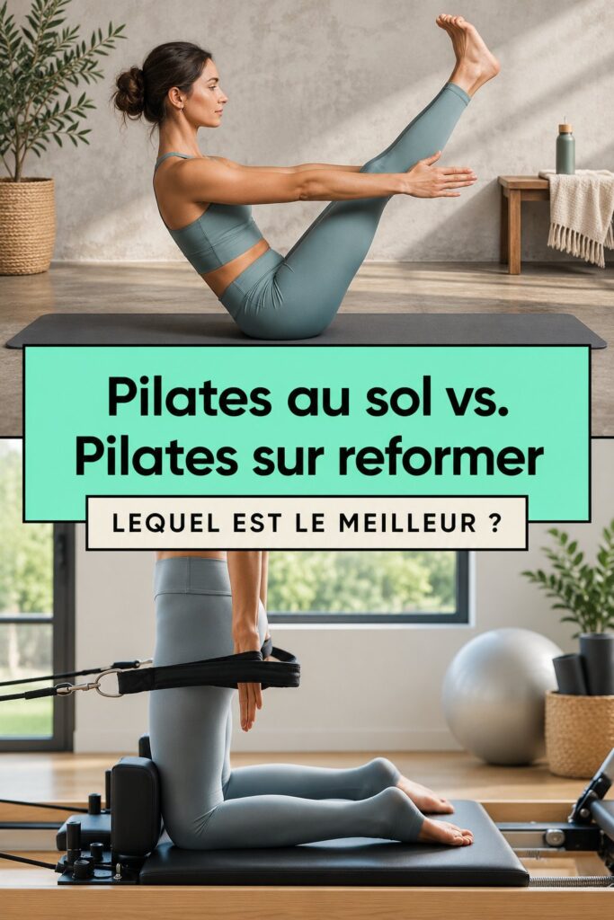 Séance de Mat Pilates avec des femmes pratiquant des exercices sur des tapis en studio.