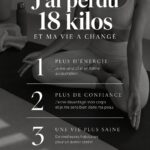 Portrait d'une femme souriante montrant sa transformation après avoir perdu 18 kilos.