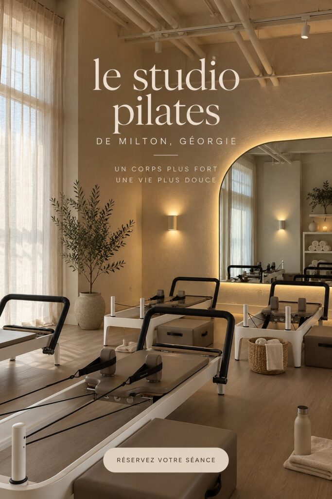 Femme pratiquant le Pilates en plein air à Milton, démontrant une posture calme et équilibrée.