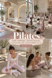 Femme pratiquant le Pilates dans un environnement apaisant, mettant l'accent sur le bien-être