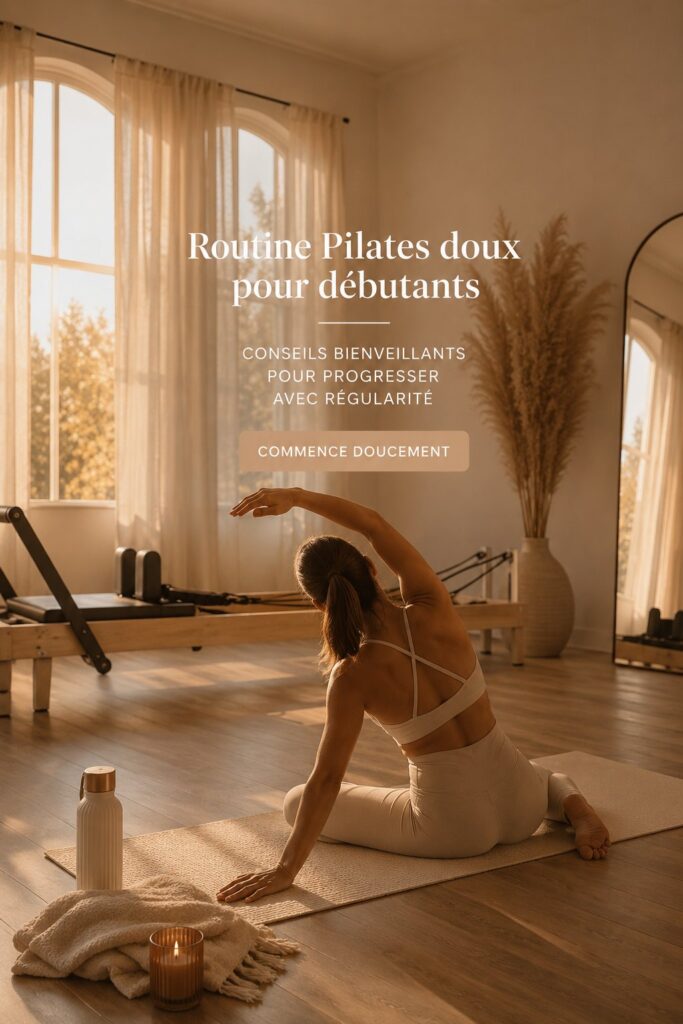 Femme pratiquant le Pilates doux dans un cadre naturel