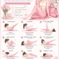 Femme faisant du Pilates sur un tapis rose, illustration du bien-être.