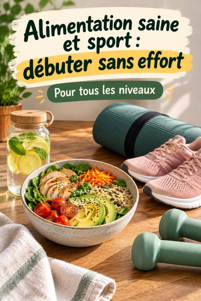 Femme préparant un plat sain en cuisine, symbole d'une alimentation pour le sport