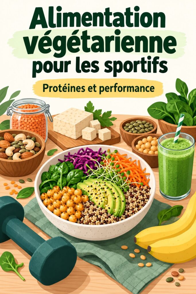 Un plat végétarien coloré avec des légumineuses et des légumes, idéal pour les athlètes