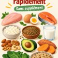 Assortiment d'aliments riches en protéines pour la prise de muscle.