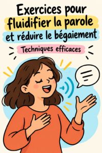 Une femme en train de faire des exercices pour améliorer sa parole