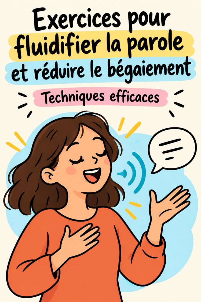 Une femme en train de faire des exercices pour améliorer sa parole
