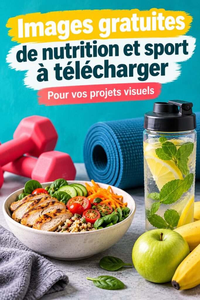 Visuel montrant des images gratuites sur la nutrition et le sport