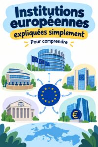 Vue illustrée des institutions de l'Union Européenne