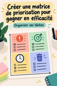 Matrice de priorisation pour la gestion du temps illustrée
