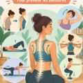 Femme effectuant des exercices de mécanique corporelle dans un parc, soulignant l'importance d'un mouvement sain.
