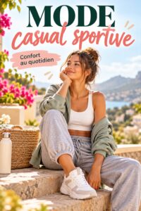 Femme en tenue casual sportive alliant confort et style à l'extérieur.